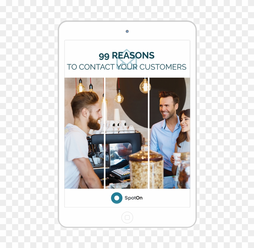 99 Reasons On Tablet - Happy Customers Retail Clipart