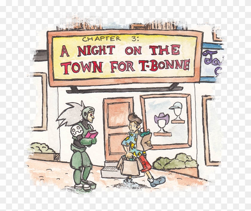 A Night On The Town For T-bonne - Cartoon Clipart #4322671