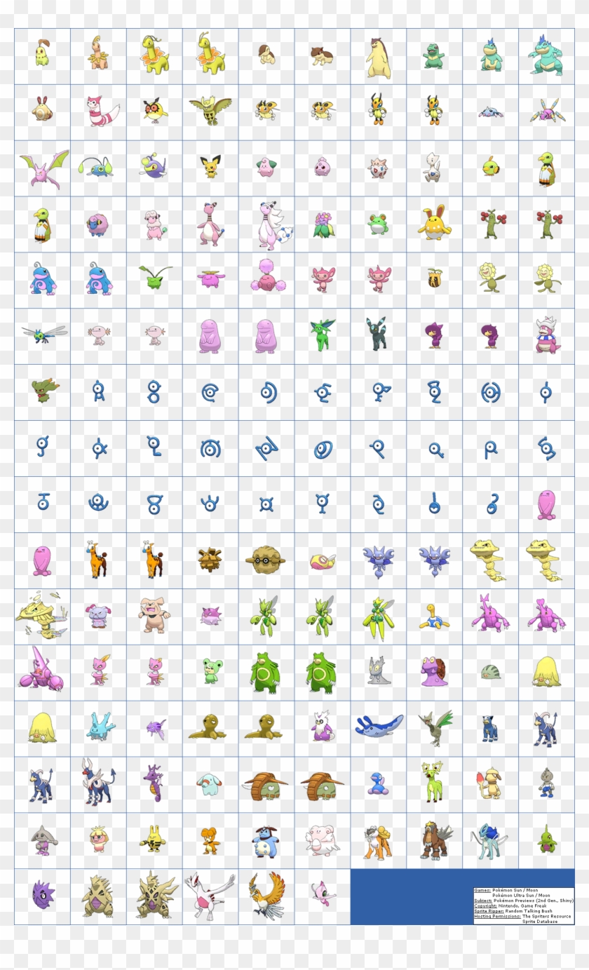 Badges, Symbols And Z-crystals - Shiny 2nd Gen Pokemon Clipart
