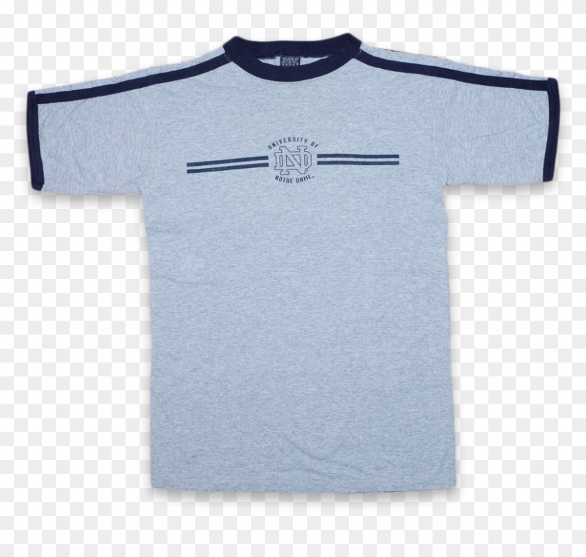 Vintage University Of Notre Dame T-shirt Grey/navy - Active Shirt Clipart #4322994