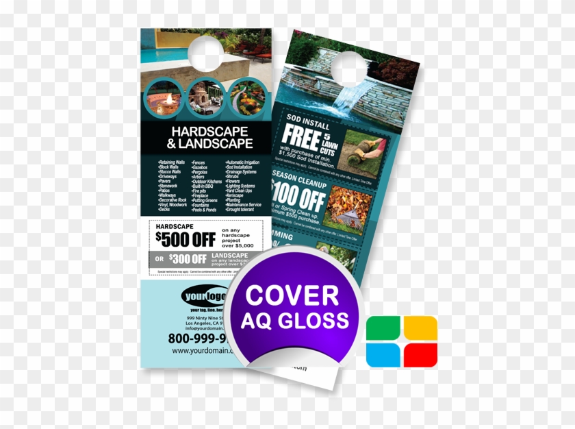 Landscaping Door Hangers La010043 425 X 11 Cov - Door Hanger Clipart