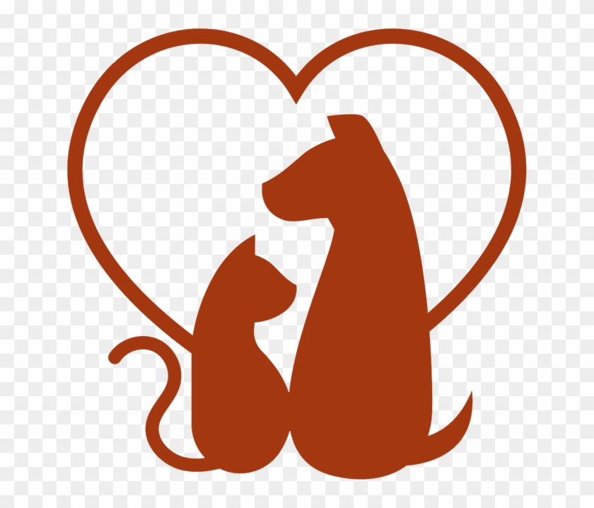 Emergency Pet Care - Cat And Dog In Heart Clipart