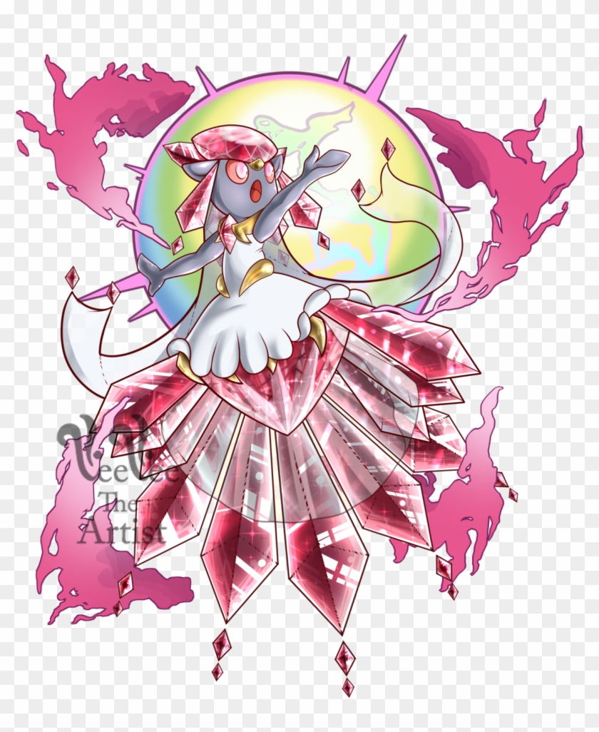 Mega Diancie - Illustration Clipart
