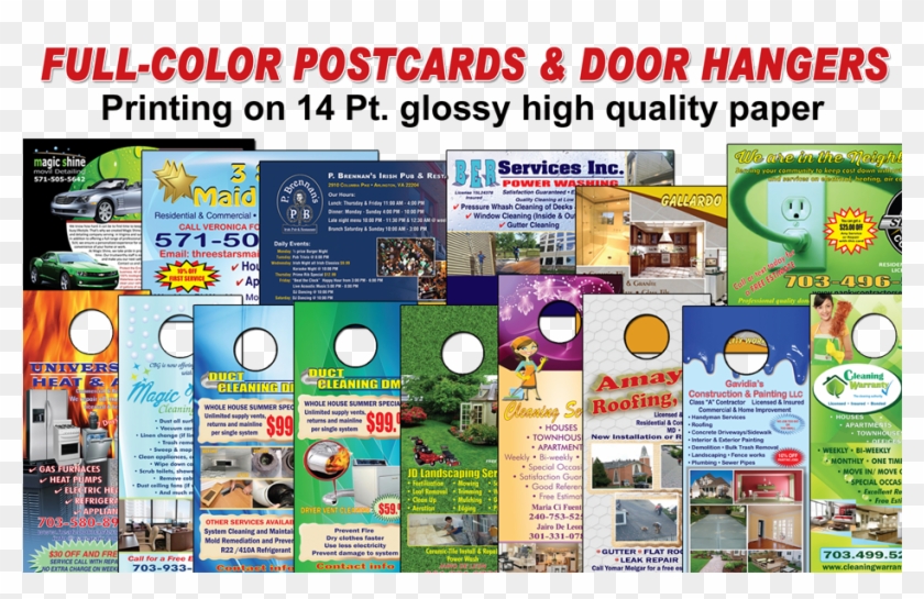 Full-color Postcards & Door Hangers - H4 Hid Clipart #4324258