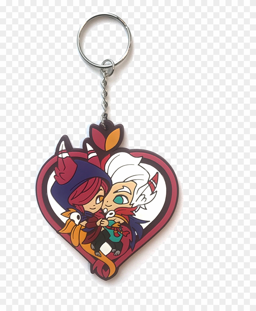 Xayah & Rakan Keychain - Rakan And Xayah Heart Clipart