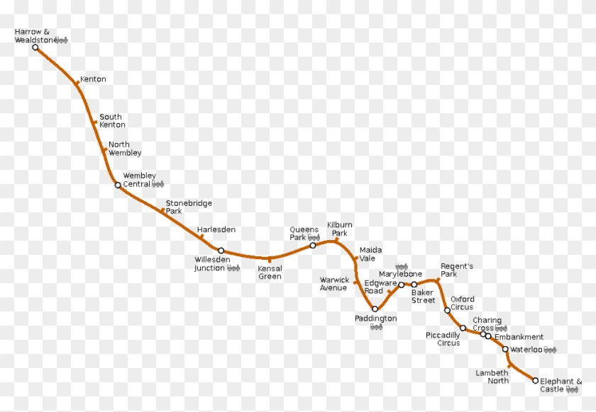 Bakerloo Line Map Clipart