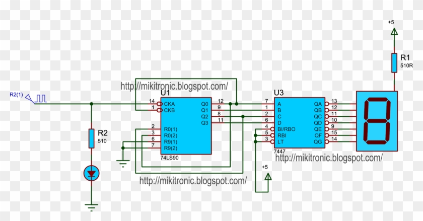 Contador Modulo - Circuito Contador Electronico Clipart