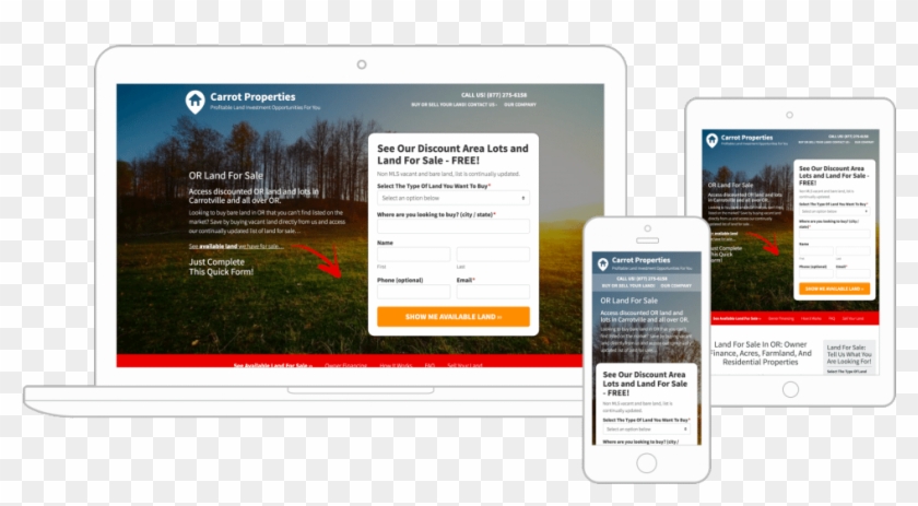 Land Sale Website Clipart