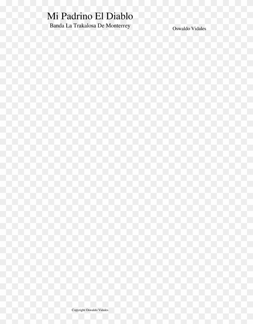 Mi Padrino El Diablo Sheet Music For Clarinet, Accordion, - The Art Of Ringing Clipart