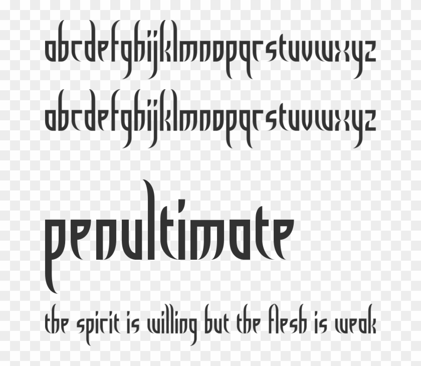 El Diablo Font Preview - Calligraphy Clipart #4325909