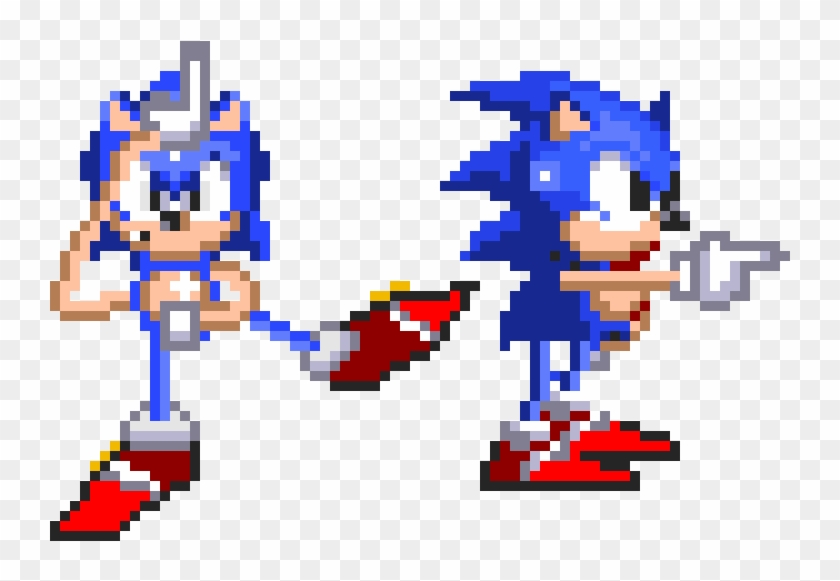 Sonic 2 Lake The L And Default Dance - 16 Bit Sonic Gif Clipart #4326450