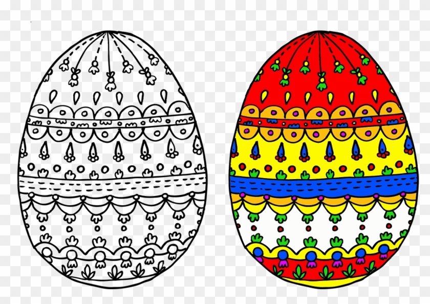 Full Size Of Coloring Page - Великденски Яйца За Оцветяване Clipart