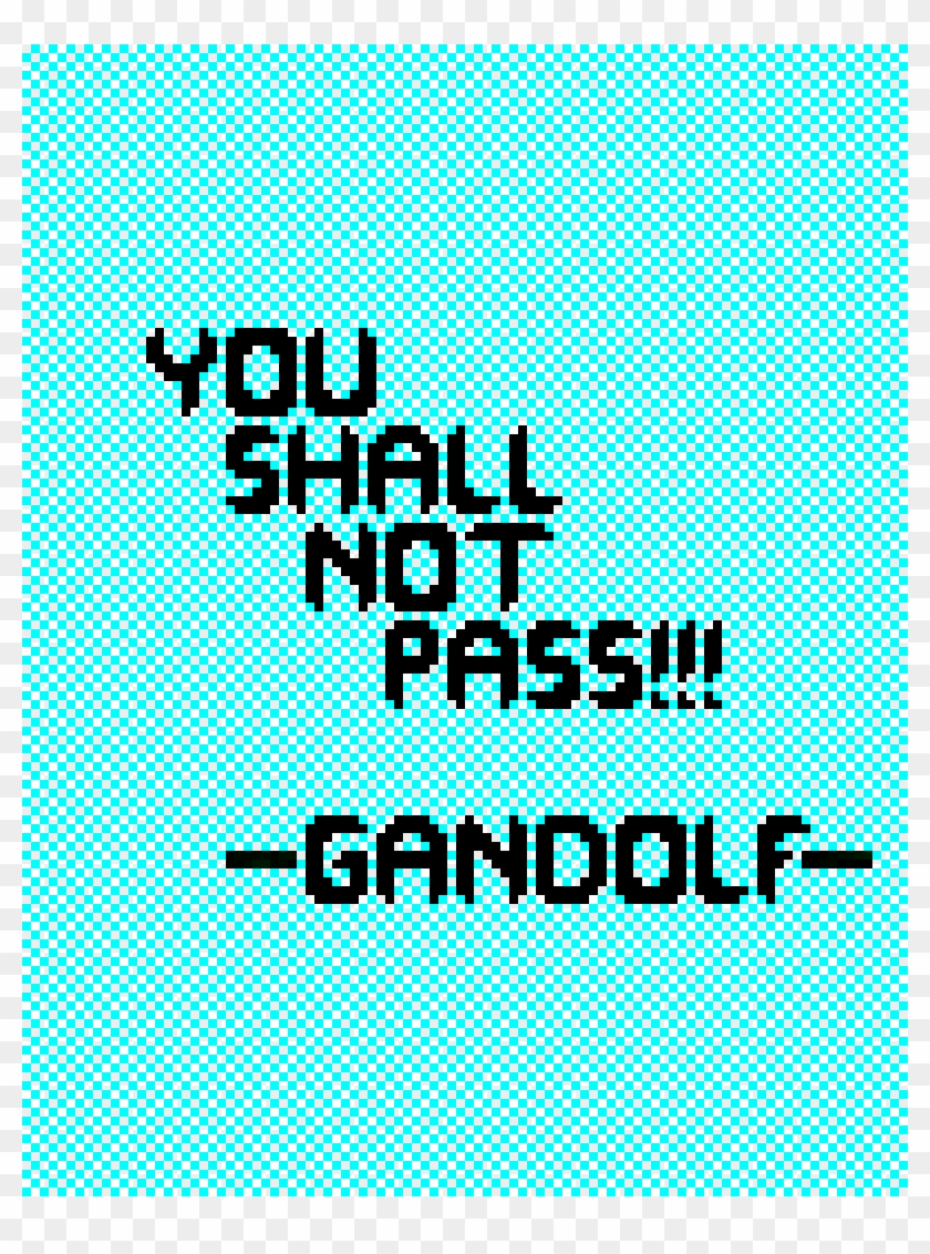 You Shall Not Pass - Illustration Clipart #4326888
