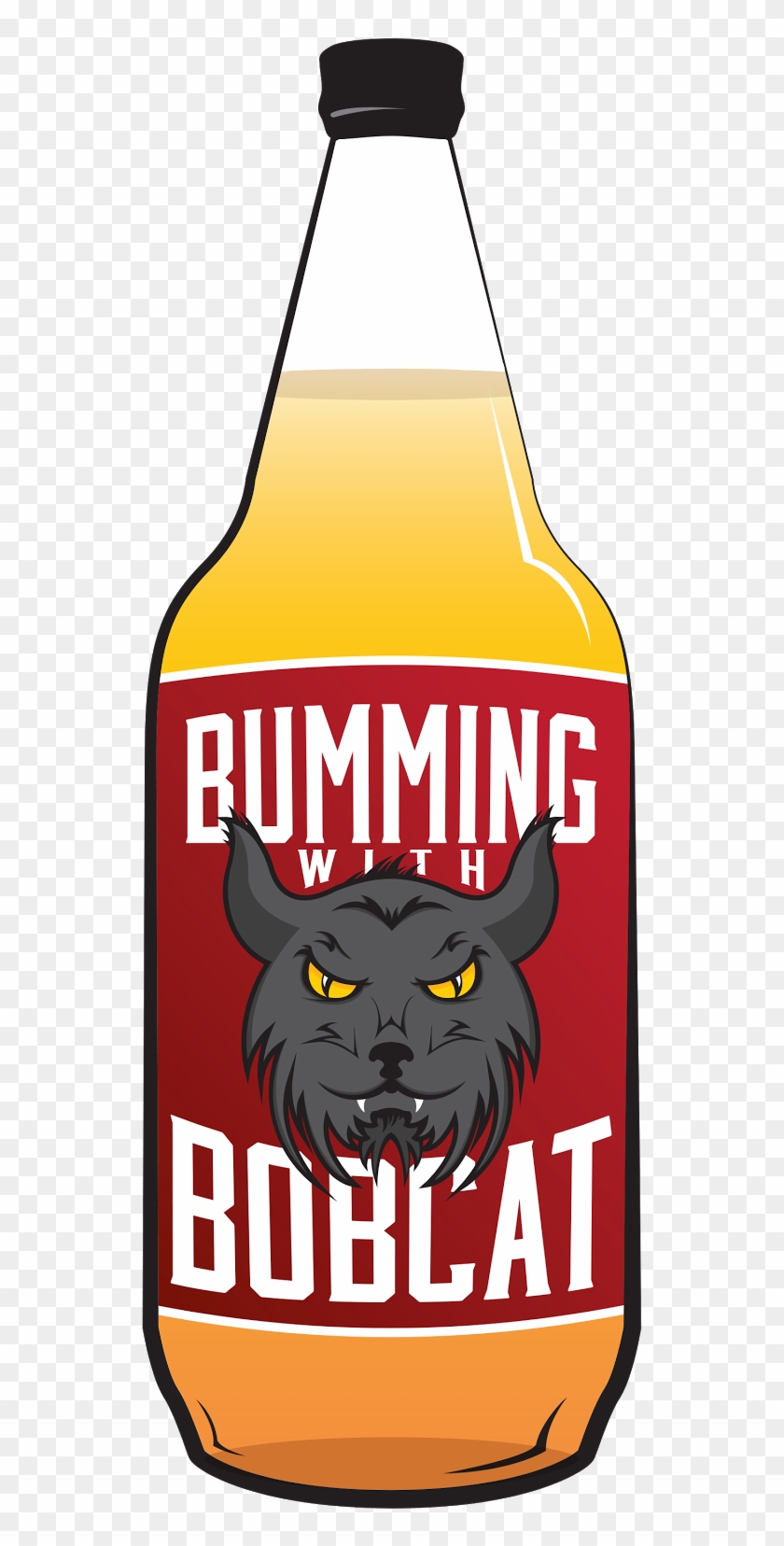Don't Forget To Head Over To The Bumming With Bobcat - Glass Bottle Clipart