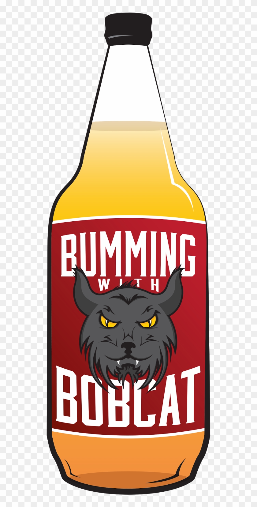 Don't Forget To Head Over To The Bumming With Bobcat - Glass Bottle Clipart #4327128