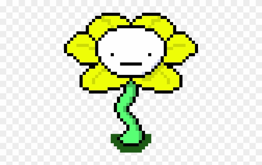 Retarded Flowey Undertale Flowey Colored Sprite Clipart Pikpng