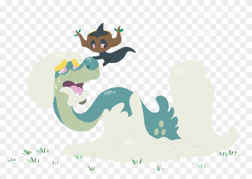 “while Drampa Is Usually A Very Gentle Pokémon, It - Drampa Phantump Clipart #4328119