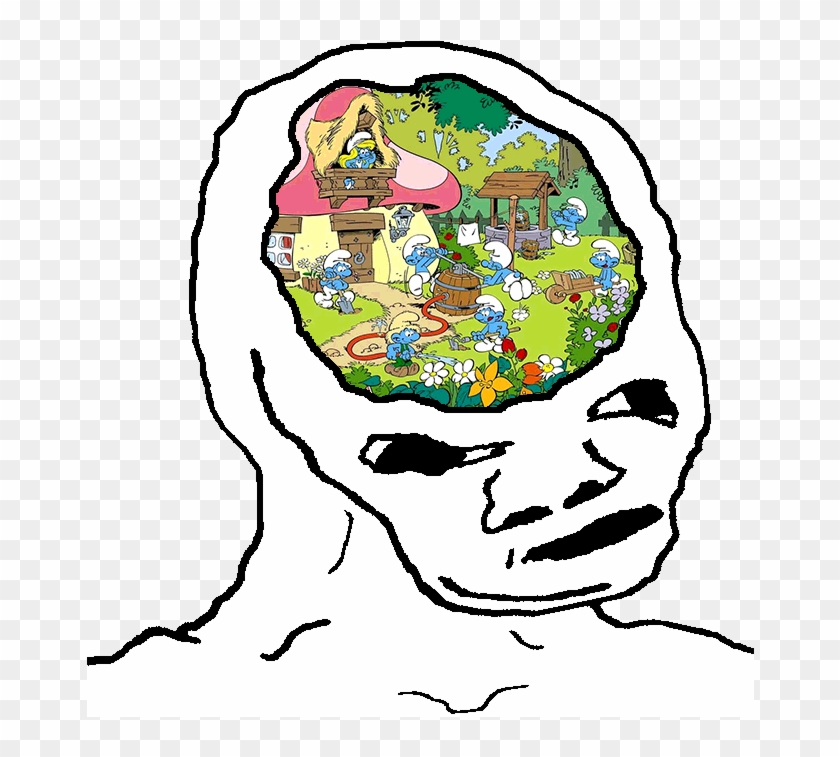 6804006 - Smurfette House Clipart