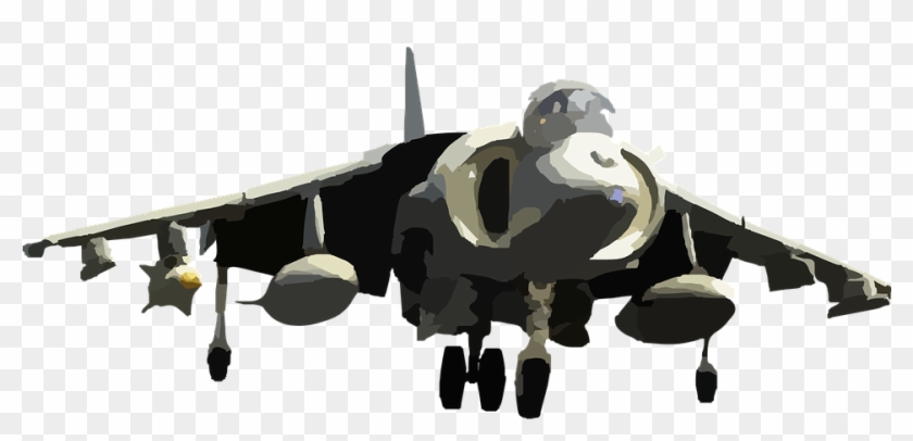 Army Jet Harrier Marine Fly Plane Aircraft - Harrier Jet Clip Art - Png Download #4329864