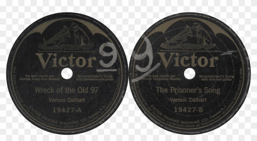 The Original Acoustical Recording Of Dalhart's 1924 - Victor Records Clipart