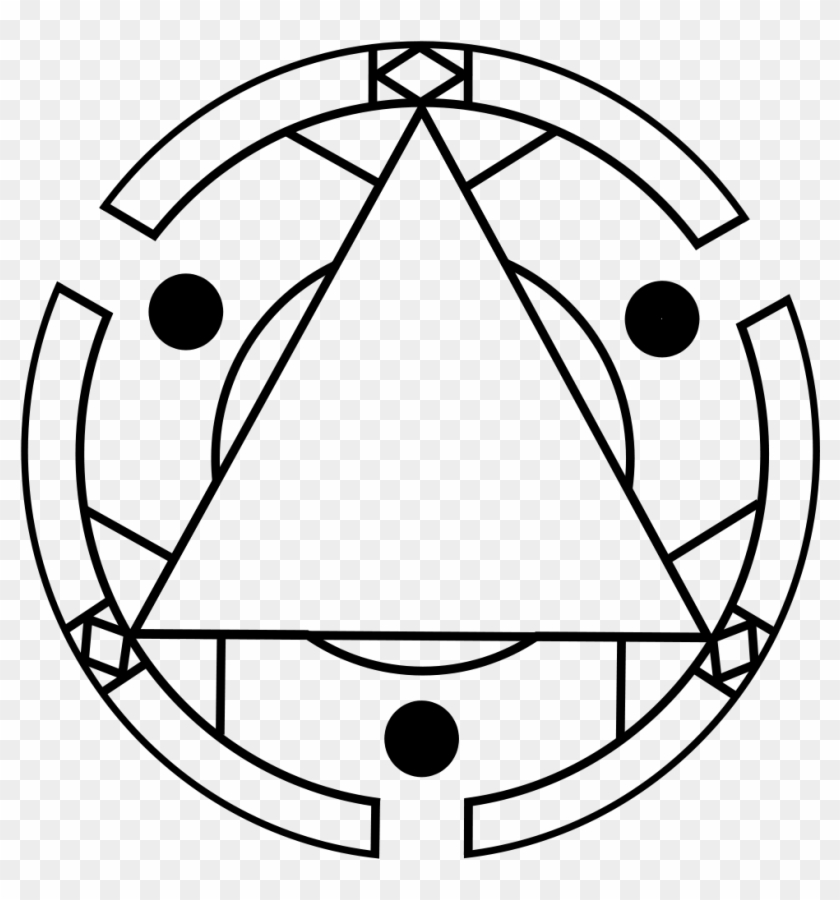 Alchemic Circle Fma Element - Jupiter Planet Clipart Black And White - Png Download #4330169