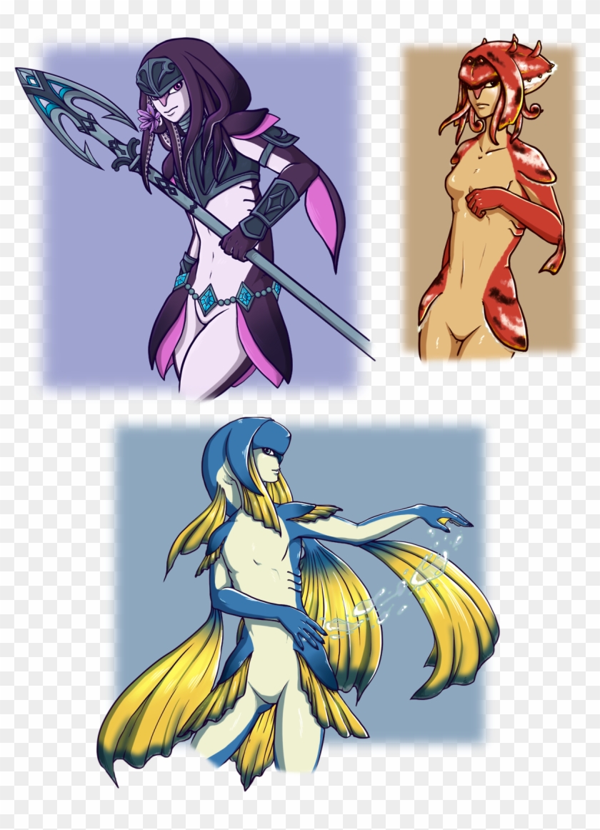Some New Zora Oc From The Last Roleplaying Session - Botw The Legend Of Zelda Zora Clipart