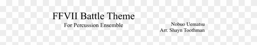 Ffvii Battle Theme Sheet Music Composed By Nobuo Uematsu - Parallel Clipart