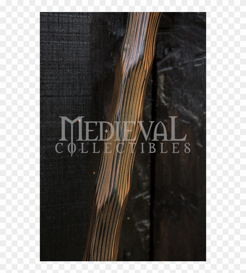 Wooden Larp Short Staff - Label Clipart