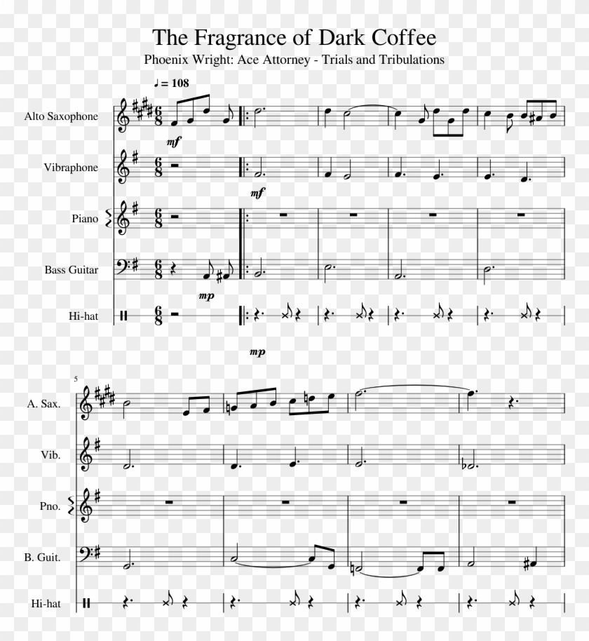 The Fragrance Of Dark Coffee - Fragrance Of Dark Coffee Chart Clipart #4333916