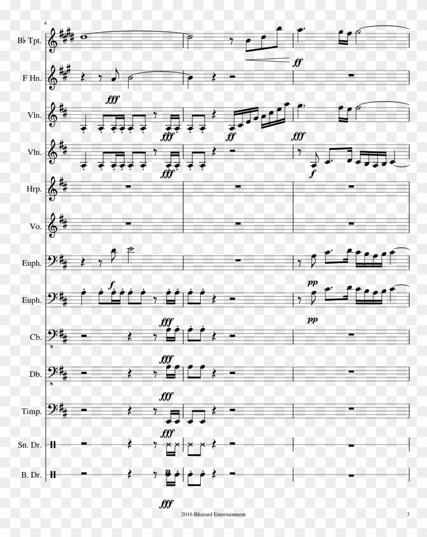 Overwatch Main Theme Sheet Music Composed By Composed - Lift Every Voice Flute Music Clipart #4334124