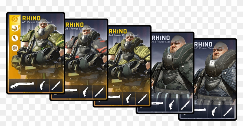 Explore The Loadout Cards - Dirty Bomb Rhino Skins Clipart