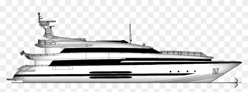 Profile - Luxury Yacht Clipart #4334246