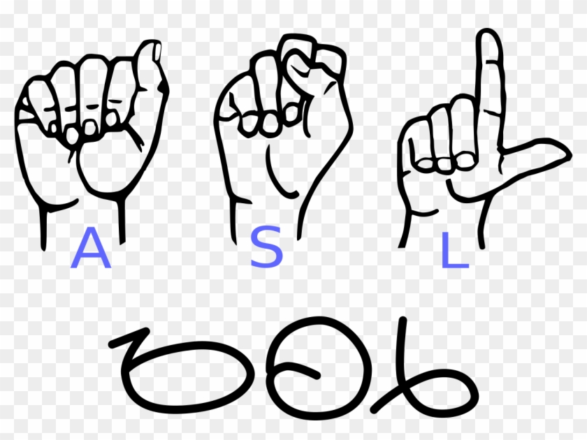File - Asl Name - Svg - Asl Identified As A Language Clipart #4334478