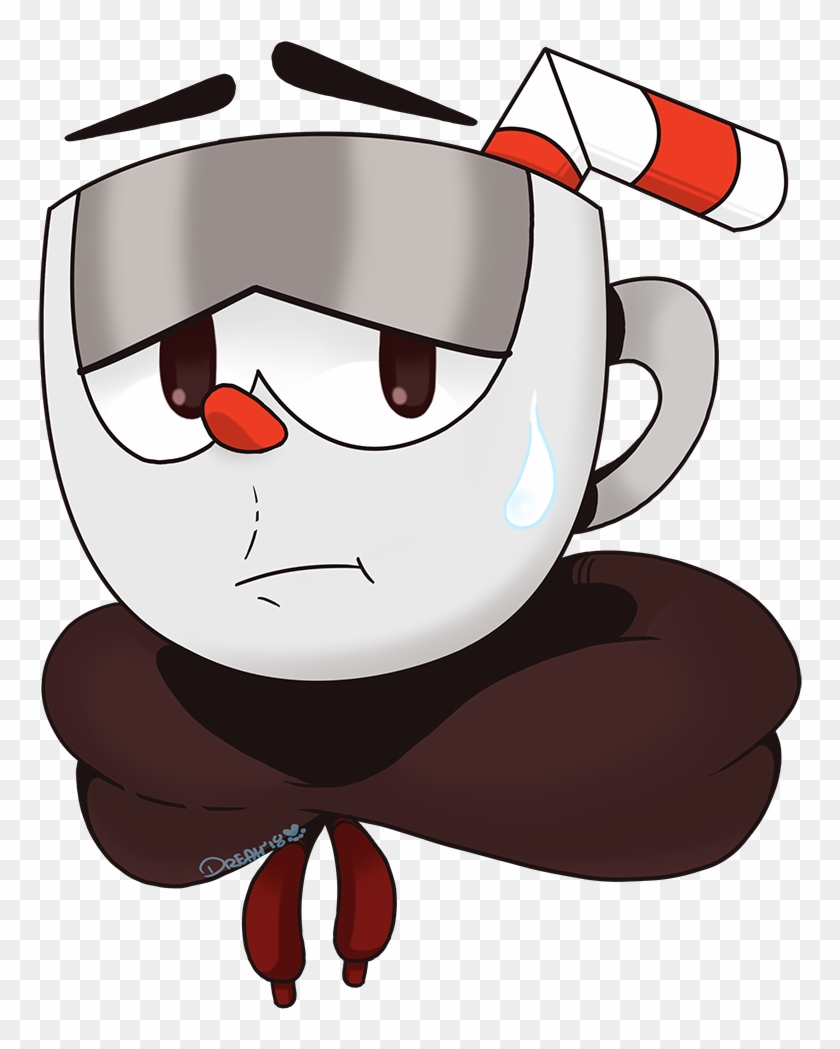 Drew Cuphead And Mugman As Part Of A Expression Meme - Cartoon Clipart