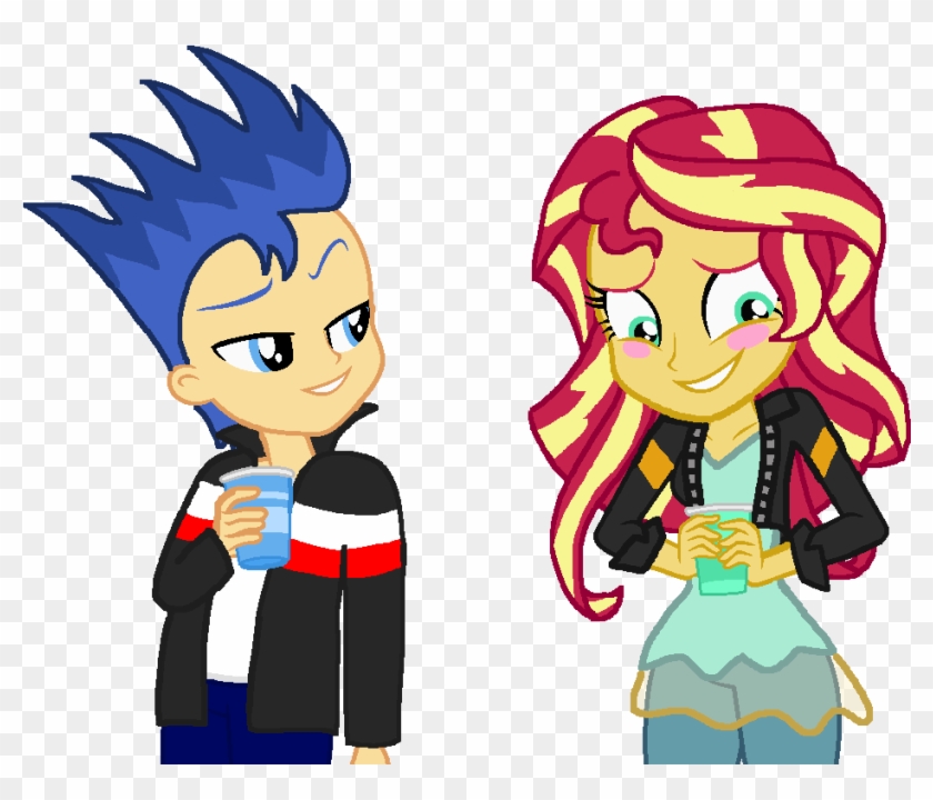 So, This Is Flash Making Sunset Blush - Cartoon Clipart #4336792