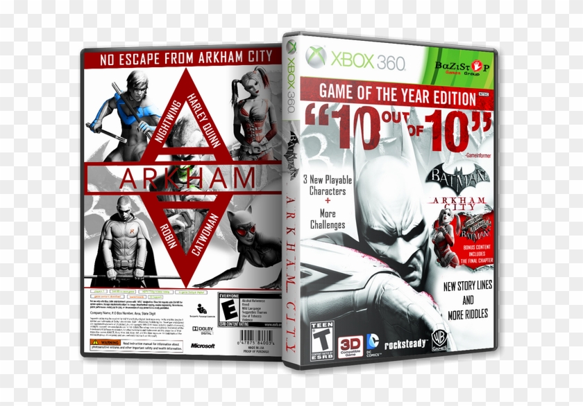 Batman Arkham City Game Of The Year Edition Xbox 360 - Batman Arkham City Xbox 360 Game Clipart