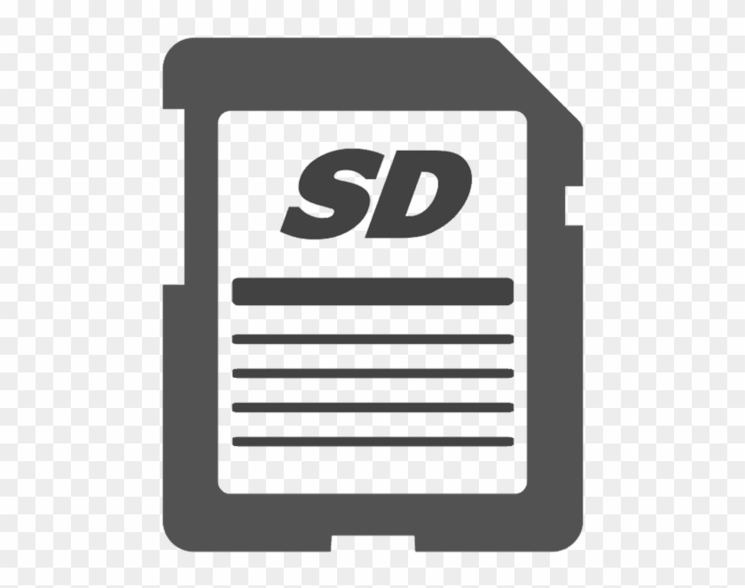 Sd Card Icon - Computer Data Storage Clipart #4337472