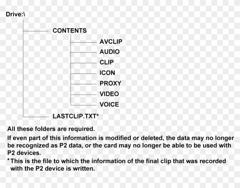 Co Other P2card Directory - P2 Card Folder Structure Clipart