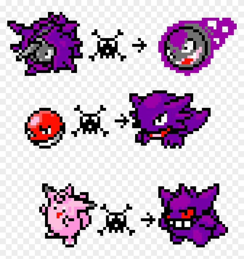 Pokemon Ghost Type Death Theory - Pixel Art Pokemon Ghost Clipart #4338374