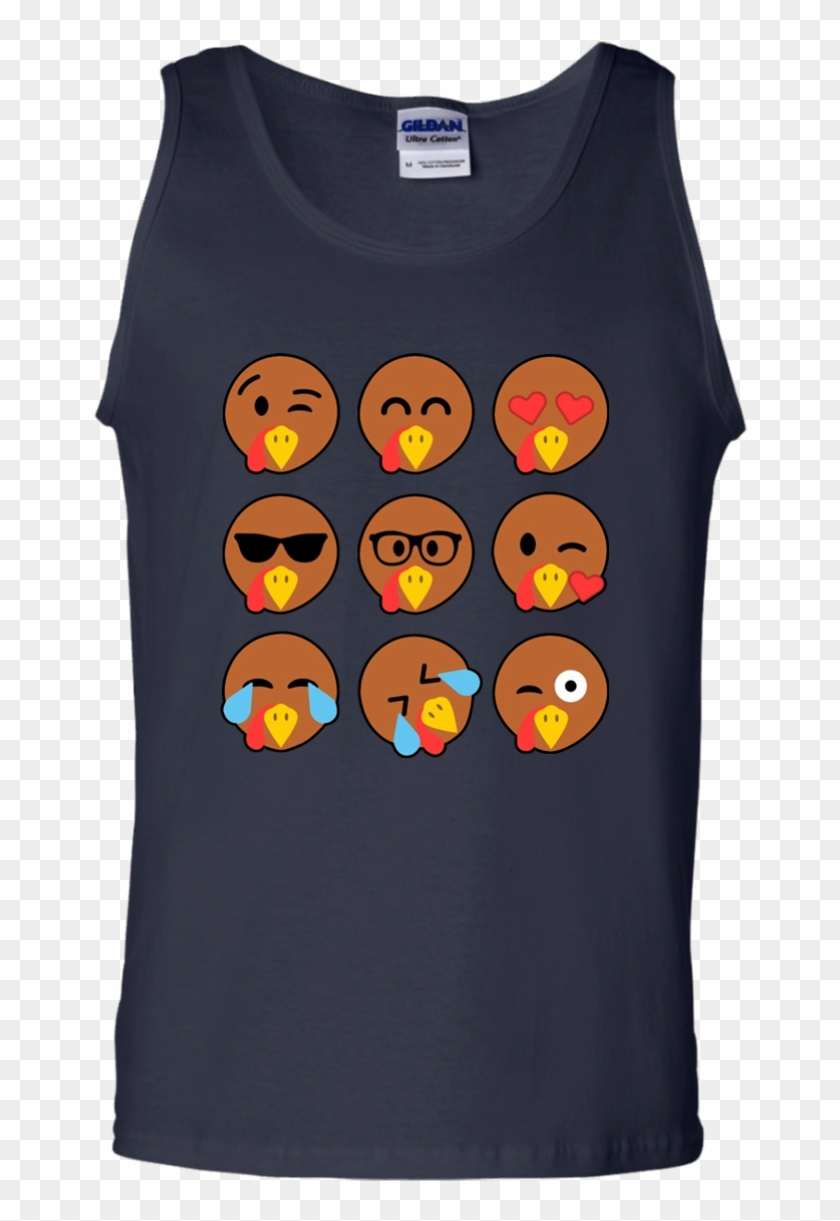 Turkey Emojis Thanksgiving Tshirt G220 Gildan 100% - Pumpkin Clipart