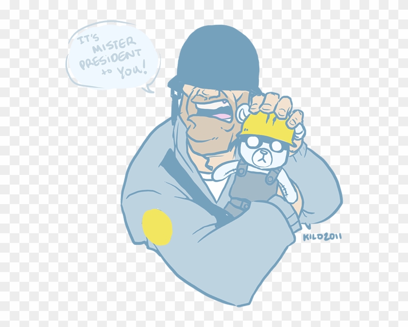 Soldier-teddy ) - Soldier And Engineer Tf2 (600x608), - Tf2 Soldier And Engineer Clipart #4338903