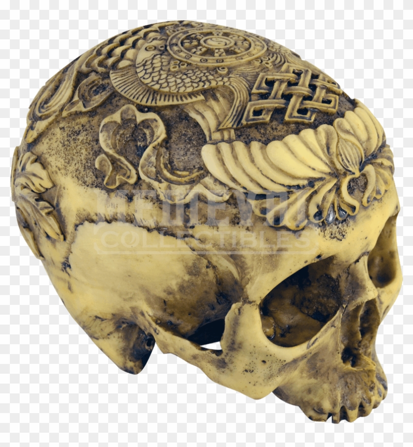 Artistic Carved Human Skull - Human Skull Clipart #4338937