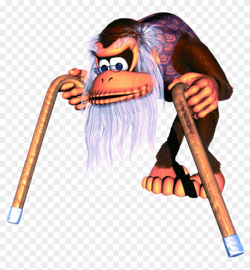 This Pops Out Of The Barrel - Donkey Kong Country 2 Cranky Kong Clipart #4339680