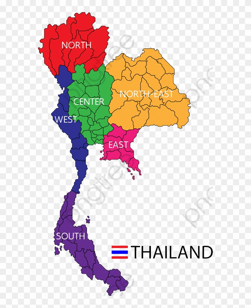Thailand Map Png - Thailand Map Grey Clipart