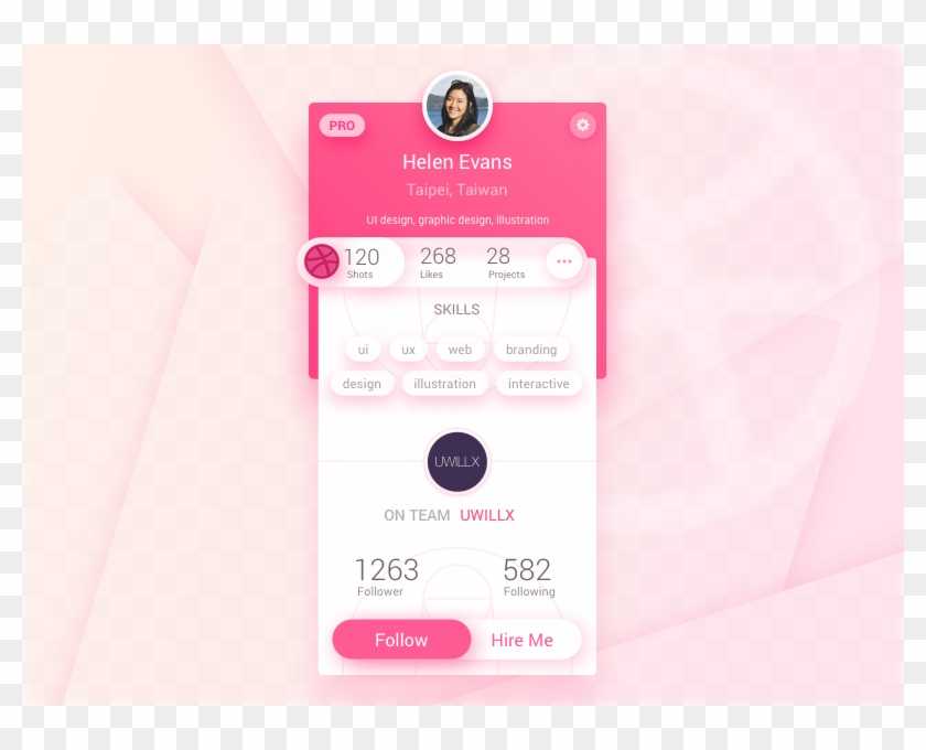 Dribbble Profile Redesign Concept By Lee Yu-ru - Label Clipart #4341191