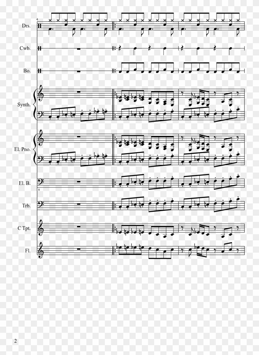 Theme Sheet Music Composed By Composed By Koji Kondo/nintendo - Hammer Bros Sheet Music Clipart #4341282