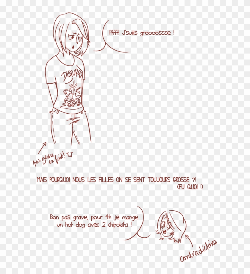 Ahhhh Non Je Rentre Toujours Dans Mes Vêtements - Drawing Clipart