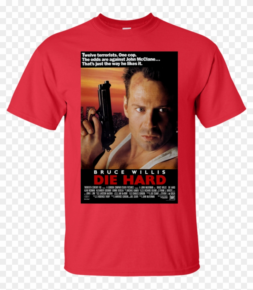 Die Hard Movie Poster T-shirt , Png Download - Bruce Willis White House Clipart