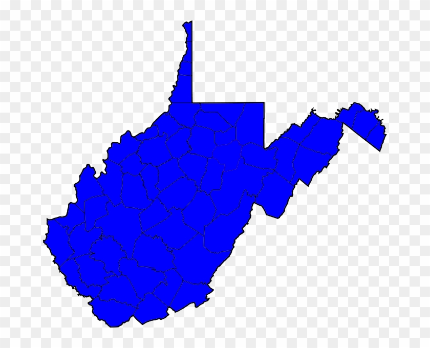 West Virginia D Sweep - West Virginia Electoral Map Clipart #4342406
