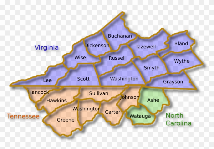 Map Of Counties - Old Map Of Wise Co Virginia Clipart #4342652
